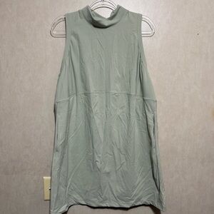 FLX Urban Commuter Green Mock Neck Athletic Dress With Pockets